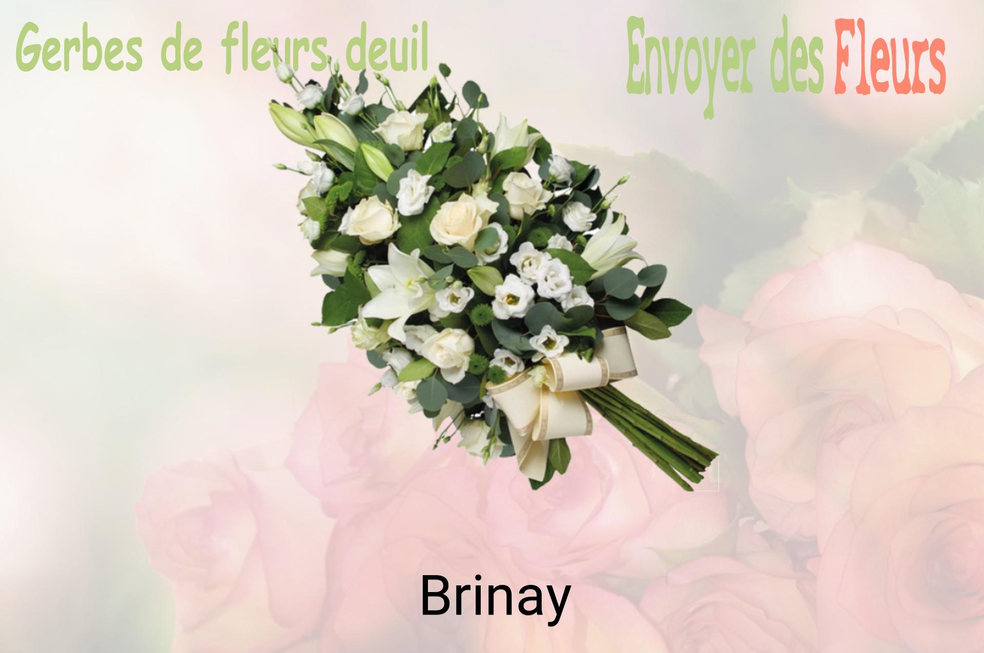 Gerbe de fleurs de deuil livrée à Brinay